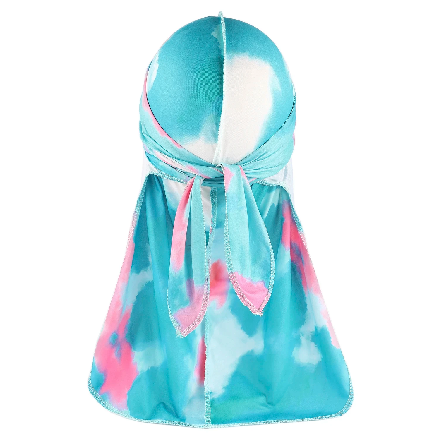 Fashion Camo Men's Silky Durags Turban Print Unisex Silk Durag Headwear Bandans Headband Hair Accessories Pirate Hat Waves Rags 4