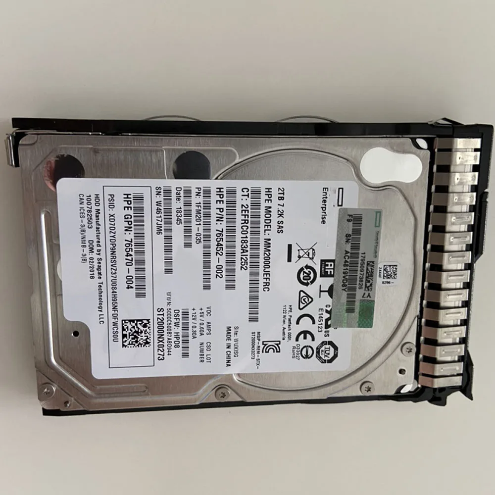  ϵ ũ, HP 765466-B21 765873-001 765470-004 2T SAS 7.2K 12G 2.5 G8 G9 G10  2TB