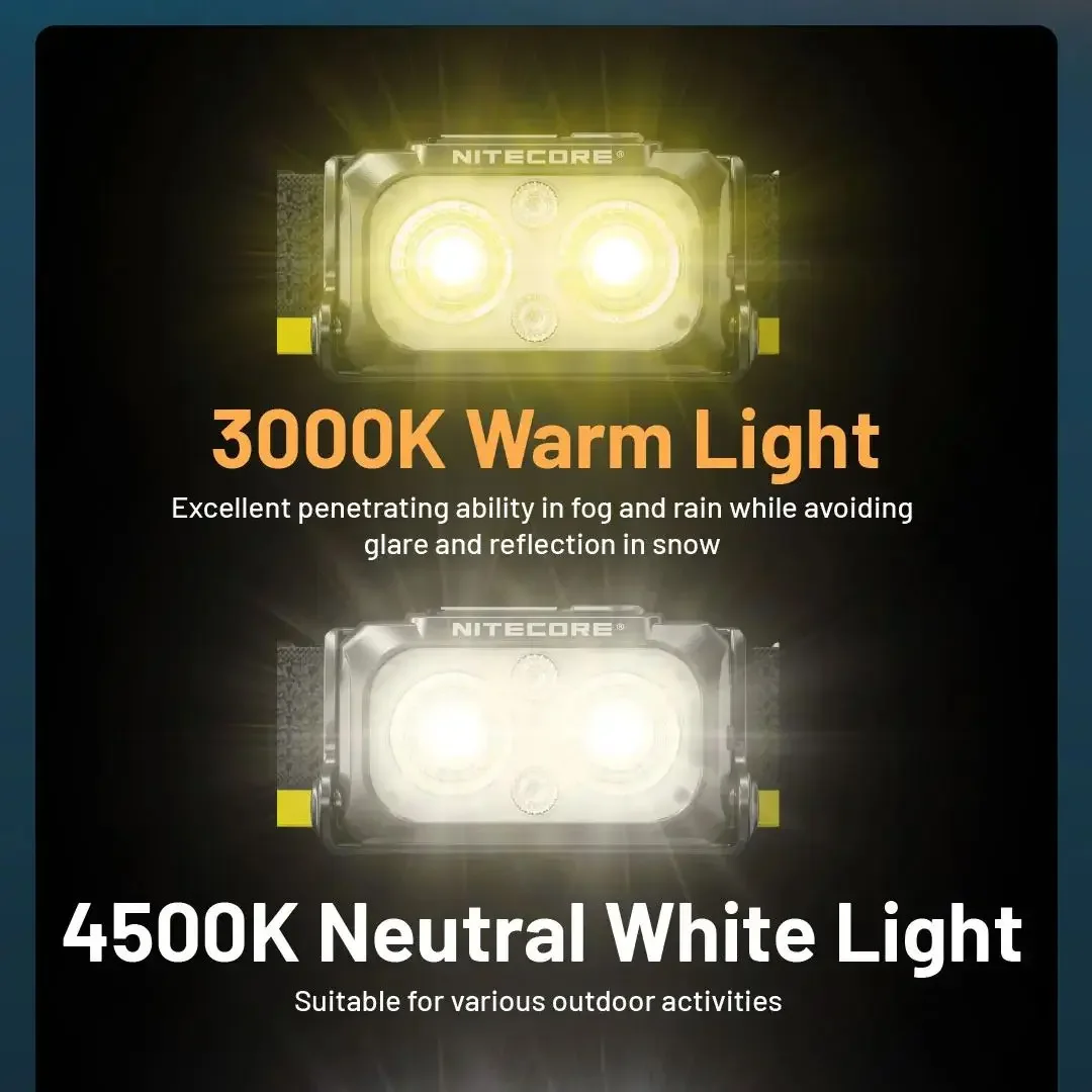Original NITECORE NU25 MCT Headlamp 400 lumens head light Red/White/High color outdoor Waterproof Flashlight
