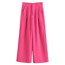

Jenny&Dave 2022 Fashion High Street High Waist Loose Harem Suits Pants Women England Style Straight Pants Women Casual Trousers