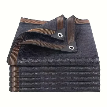 Black Shade Cloth – Sunblock Mesh Cover with Grommets 1