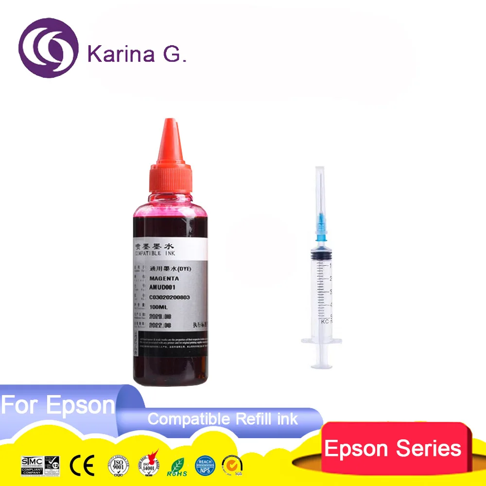 100ml Universal Refill Dye Ink Kit Compatible for HP Canon Lexmark  Dell Brother