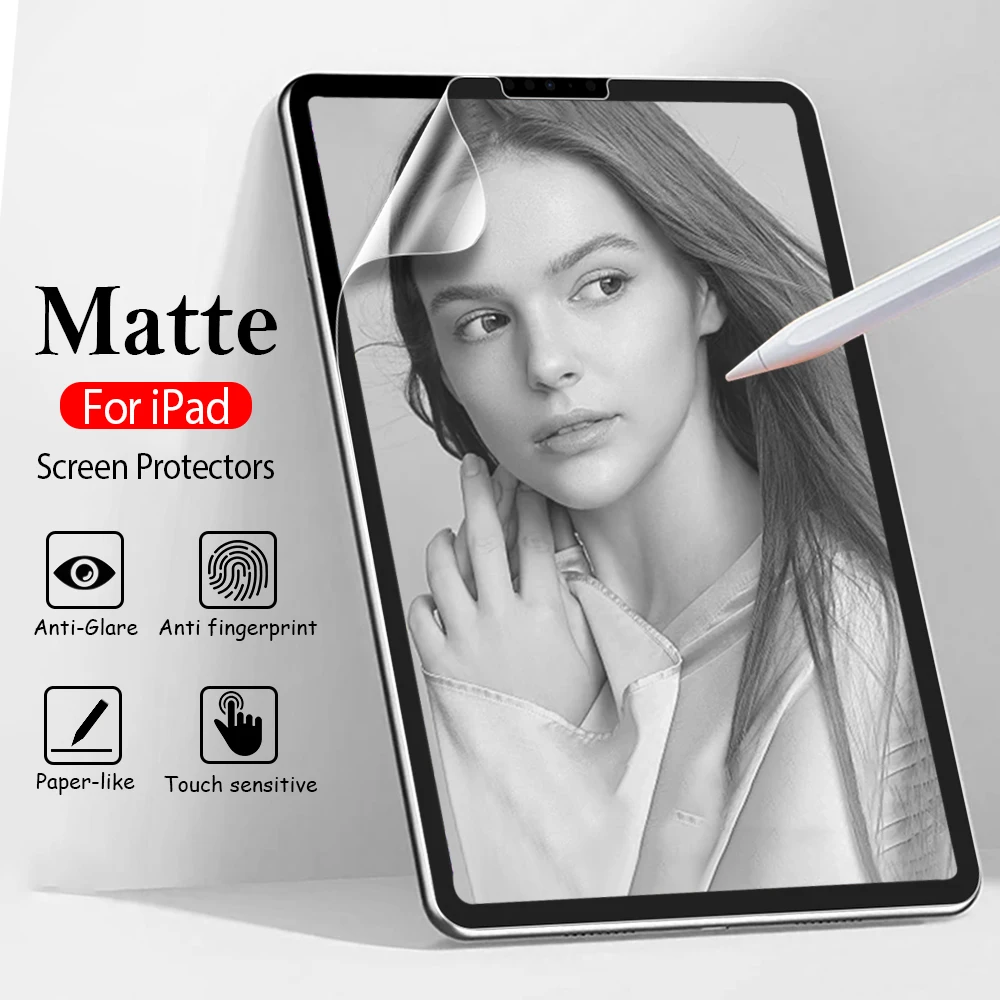 Paper Film Screen Protector para Ipad Pro Matte Film Writer Like Paper 10th Generation Air 9th 8th 7th 10.2 Mini 12.9 11 2023 2023