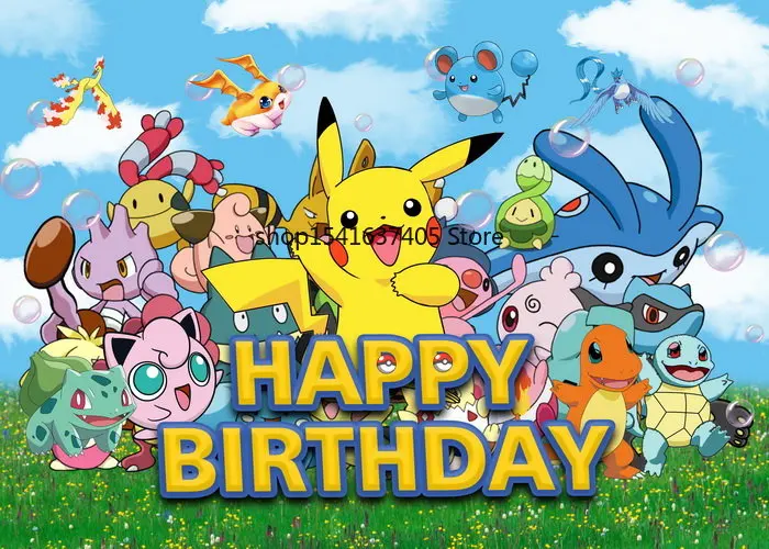 Pokemon-Pikachu-Birthday-Party-Photo-Backdrop-Cartoon-Cute-Baby-Shower