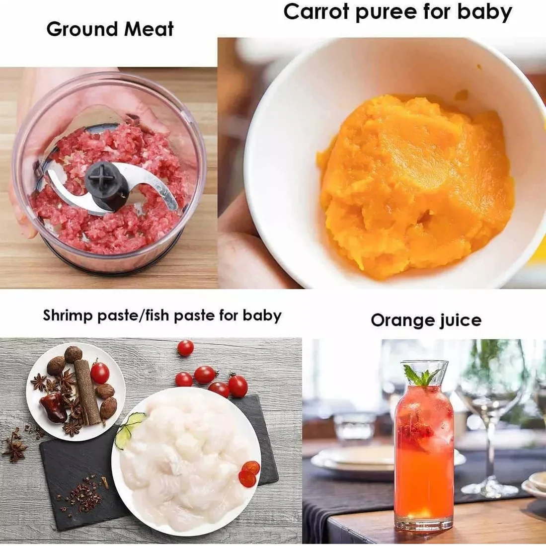 4-In-1 Handheld Blender Set, Including Multi-Function Stick Blender, Whisk, Chopper And Beaker, Suitable For Food Processing & B 5