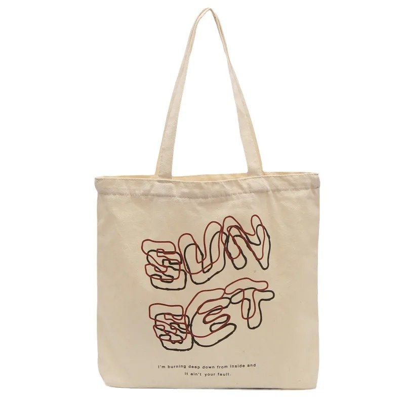 Factory Blank Spot DIY Hand-Painted Graffiti Production Canvas Bag White Portable One-Shoulder Canvas Bag