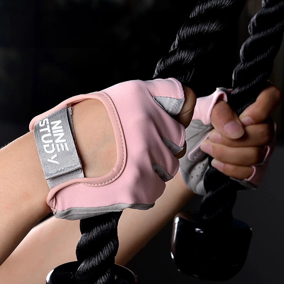 1 Pair Gym Body Building Training Fitness Gloves Sports Weight Lifting Exercise Slip-Resistant Gloves Yoga Gloves Women Men 2