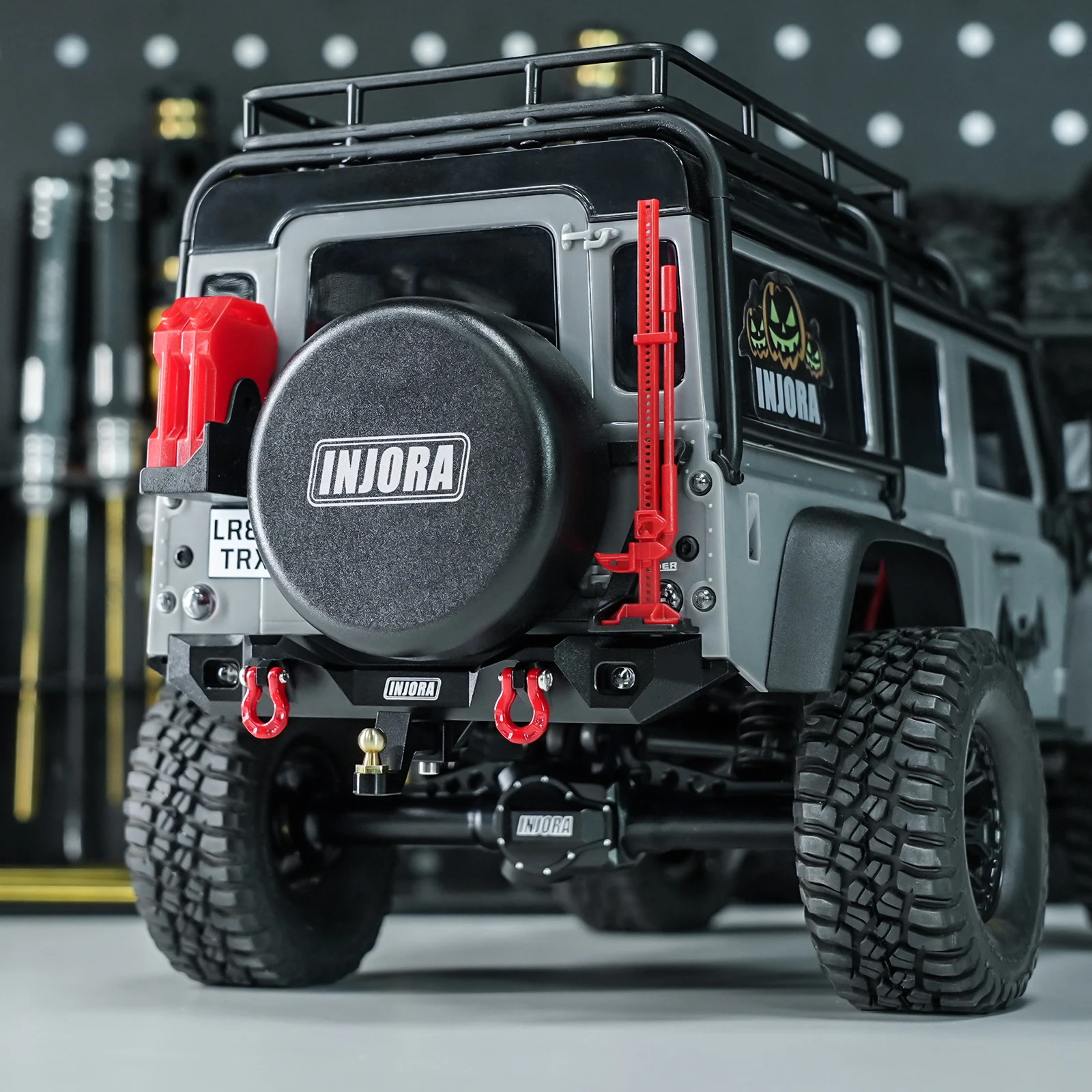 Trx4 Injora Jeep INJORA CNC Front/ Rear Bumper For 1/18 RC Car Traxxas  TRX4M Defender
