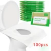 100PCS Disposable Toilet Seat Cover Portable Travel Camping Hotel Bathroom Degradable Waterproof Toilet Mat Accessories 1