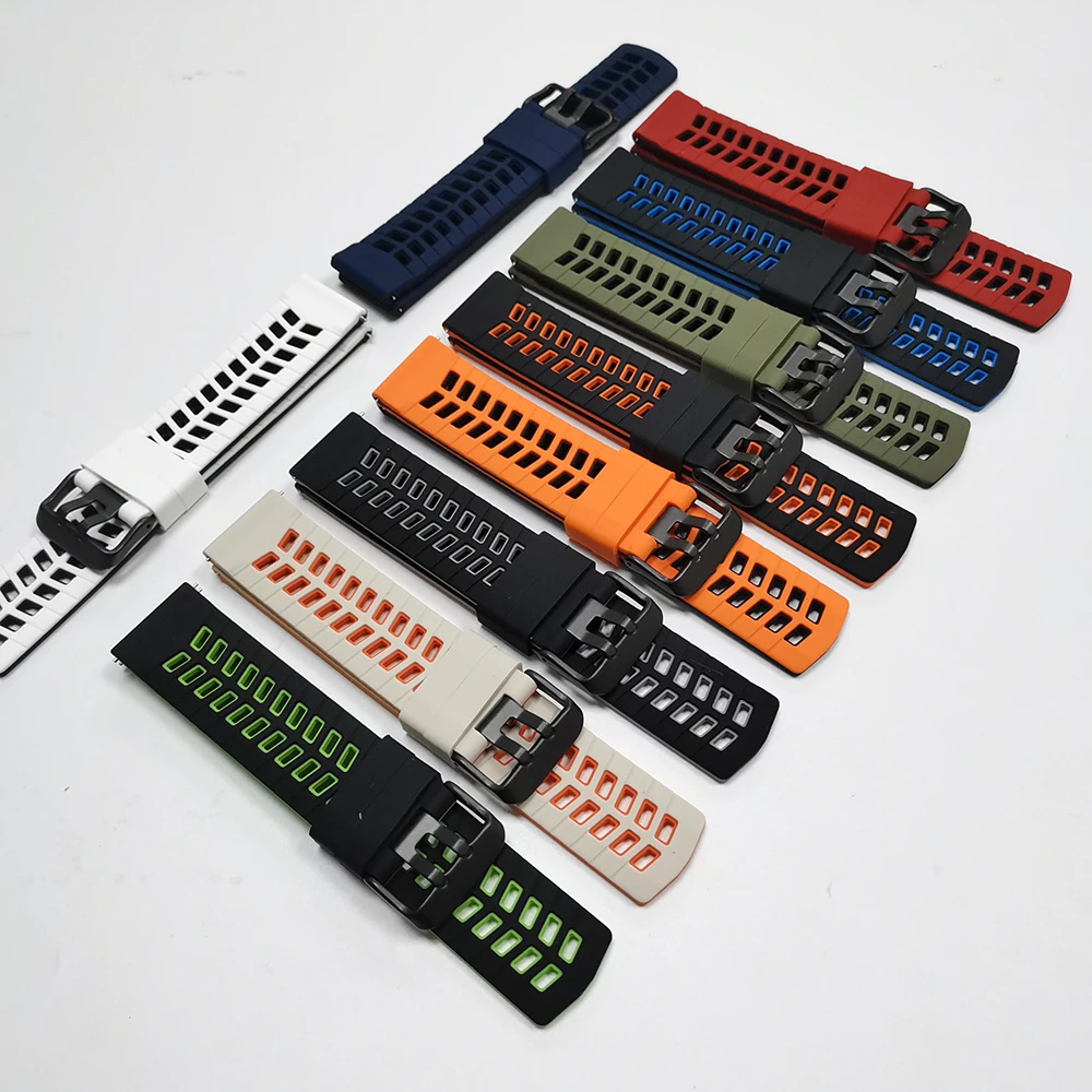 Universal 22mm Rubber Watch Band Replacement Strap – Versatile Bracelet Belt