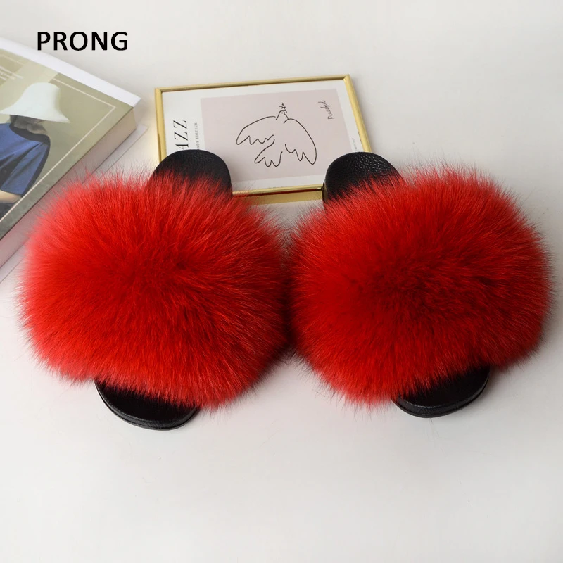 Summer Women Fur Slides Fluffy Furry Slippers Indoor Fuzzy Flip Flops Casual Outdoor Flat Ladies Fur Sandals Plush House Shoes 4