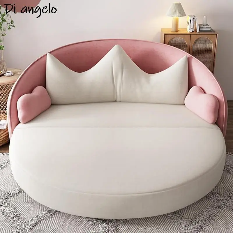 Pink round sale couch