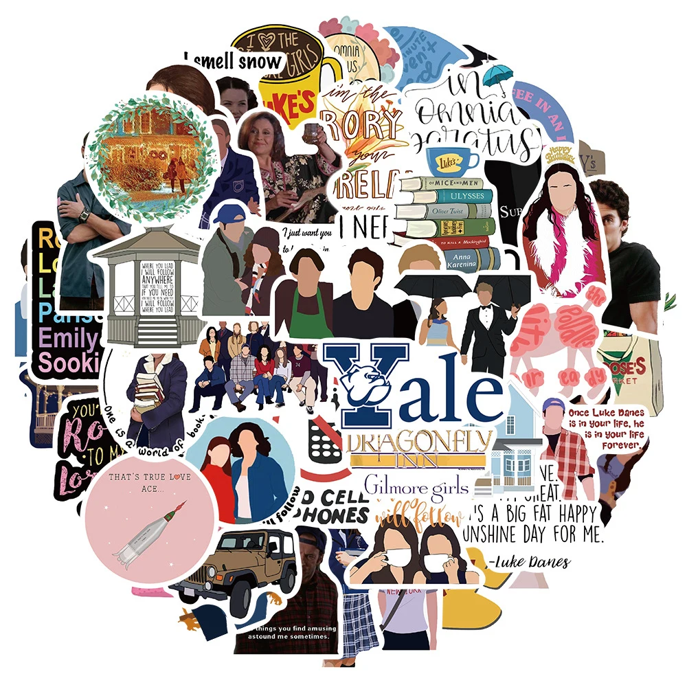 10/30/50PCS Funny Gilmore Girls TV Show Stickers for Laptop Skateboard Phone Motorcycle Waterproof Cartoon Sticker Kids DIY Toys