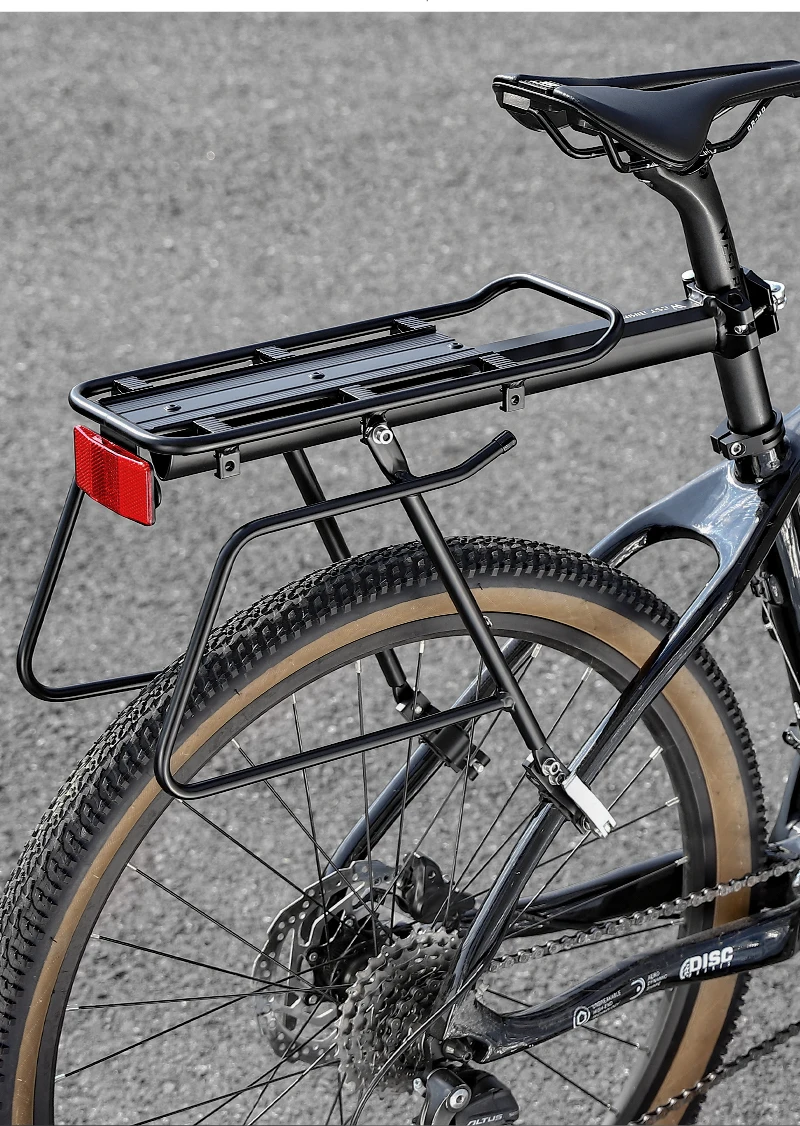 WEST BIKING Schnellspanner für Fahrradkofferraum, Aluminiumlegierung, Fahrrad-Rücksitz, Gepäckträger mit reflektierendem Sicherheits-Fahrradzubehör – Detail 4
