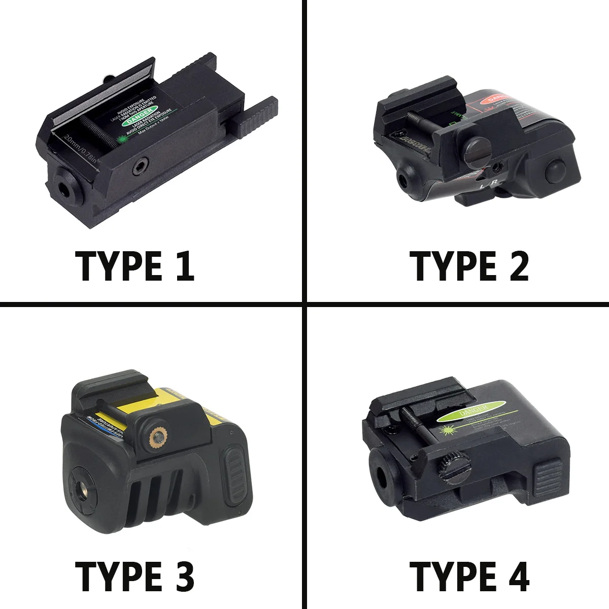 4TYPE Green/Red Dot Laser Sight Rechargeable Aiming Laser Pointer Sights For Pistol Glock 17 Rifle AR15 Hunting Accessories