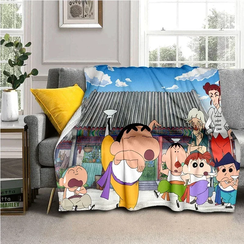 Crayon S-Shinchan Anime Throws Blanket Picnic Super Soft kawaii Blanket for Travel Bedding Couch Sofa Bed Blanket Birthday Gift 6