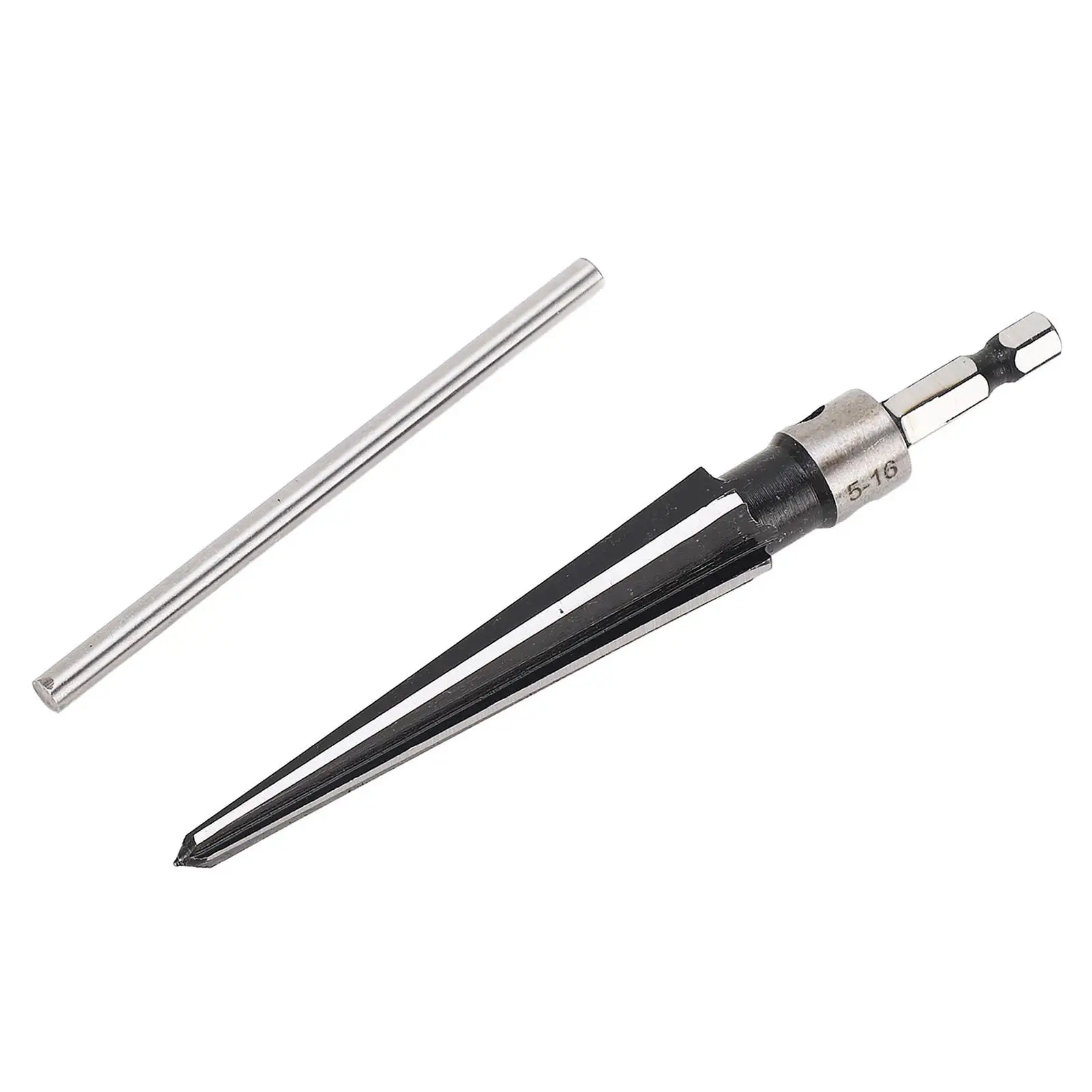 5-16mm 3-13mm Tapered 6 Flute Hole Reamer with Hex Shank & T-Handle for Woodworking - Precision Tool 6