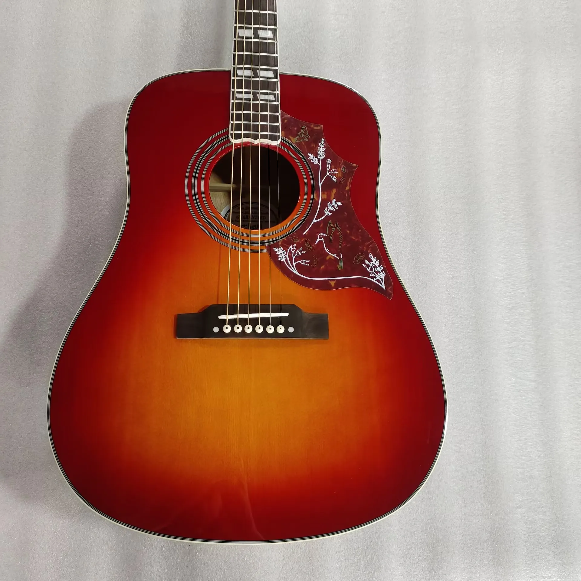 

acoustic electric guitar Solid spruce -dreadnought folk guitar-hummingbird acoustic electricguitar