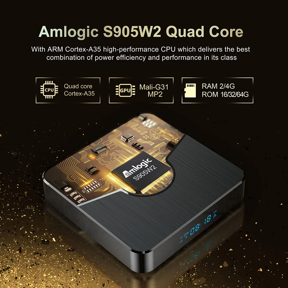 X98Plus TV Box Amlogic S905W2 Android 11 4G 64G Support H.265 AV1 Dual Wifi HDR10+ Youtube Media Player 32G Set Top Box X98 Plus