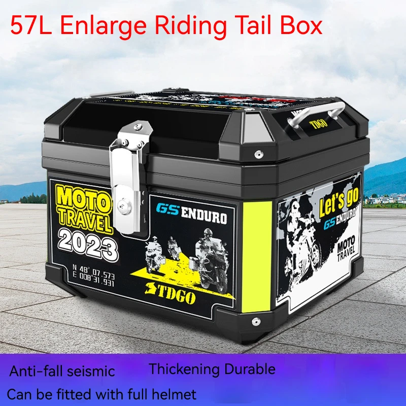 45L 57L 56L 65L Non Aluminum Alloy Motorcycle Trunk Large Capacity Electric Vehicle Storage Box Tail motorcycle tail box