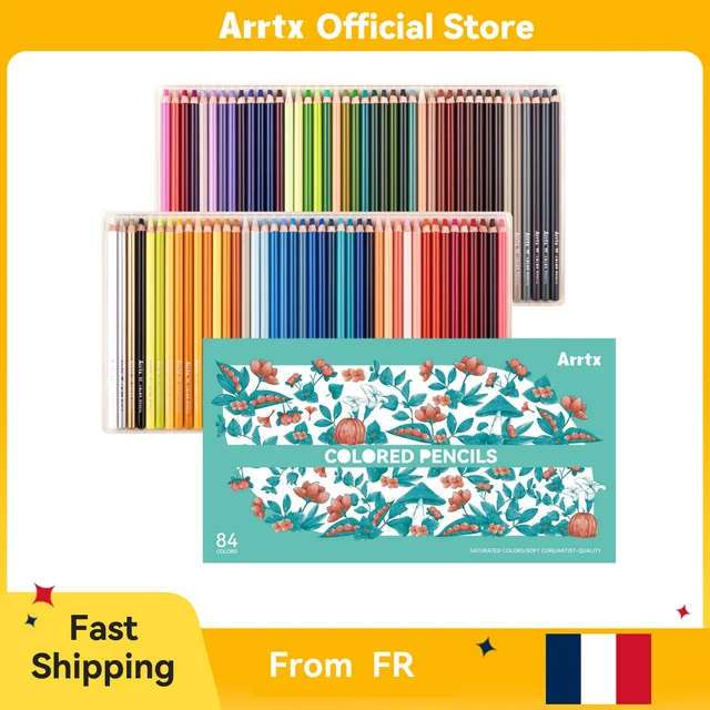 Arrtx 84 Colored Pencil Set Soft Core Coloring Pencils for Adults Artists Beginners Color Drawing Blending Shading Sketching 1