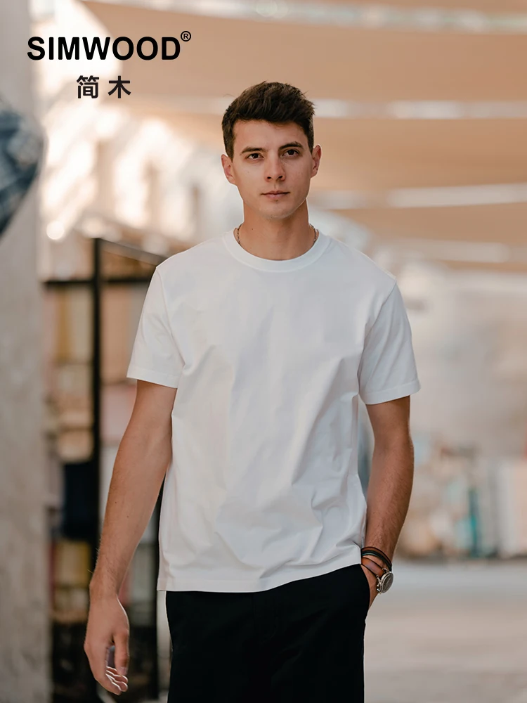 SIMWOOD 2025 صيف جديد منتظم صالح 220gsm التجفيف ال...