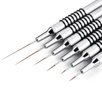 6 Size Nail Art Liner Brushes 5/7/9/11/20/25mm Painting Nail Art Brush Dotting Drawing Tool Long Lines Thin Details Manicure Pen