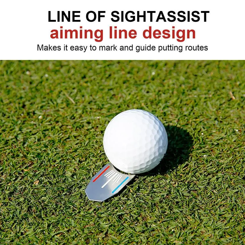 Golf Tool Divot Ball Retriever Tool Golf Alloy Ball Line Marker Multifunctional Tools Accessories Divot