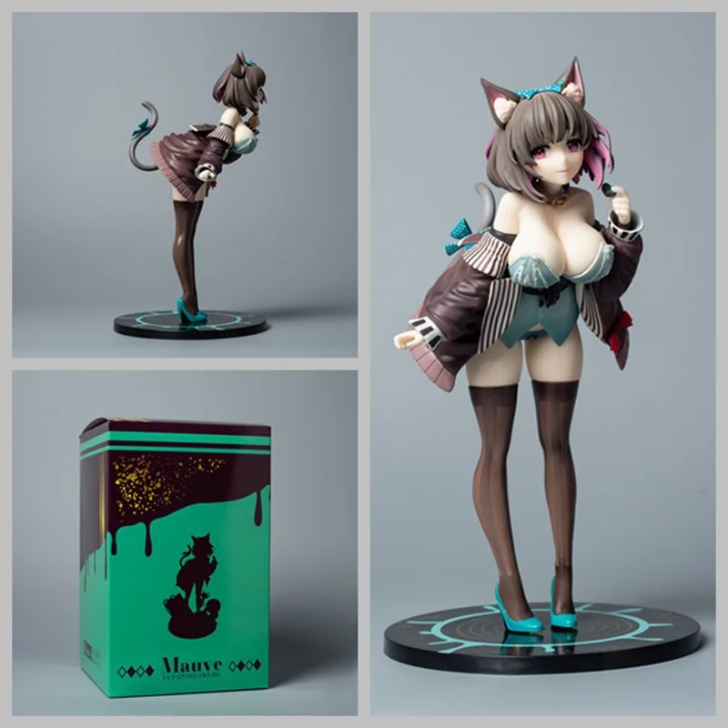 

Anime Figure Concept Art Mauve Catfly Gentleman's Style Standing Posture Pretty Girl Series Model Ornament Box Sexy Cute Kawai