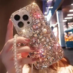 Bling Full Diamond Cute Pink Rabbit Glitter Rhinestone Luxury TPU Phone Case - iPhone 12 Mini (Pink)