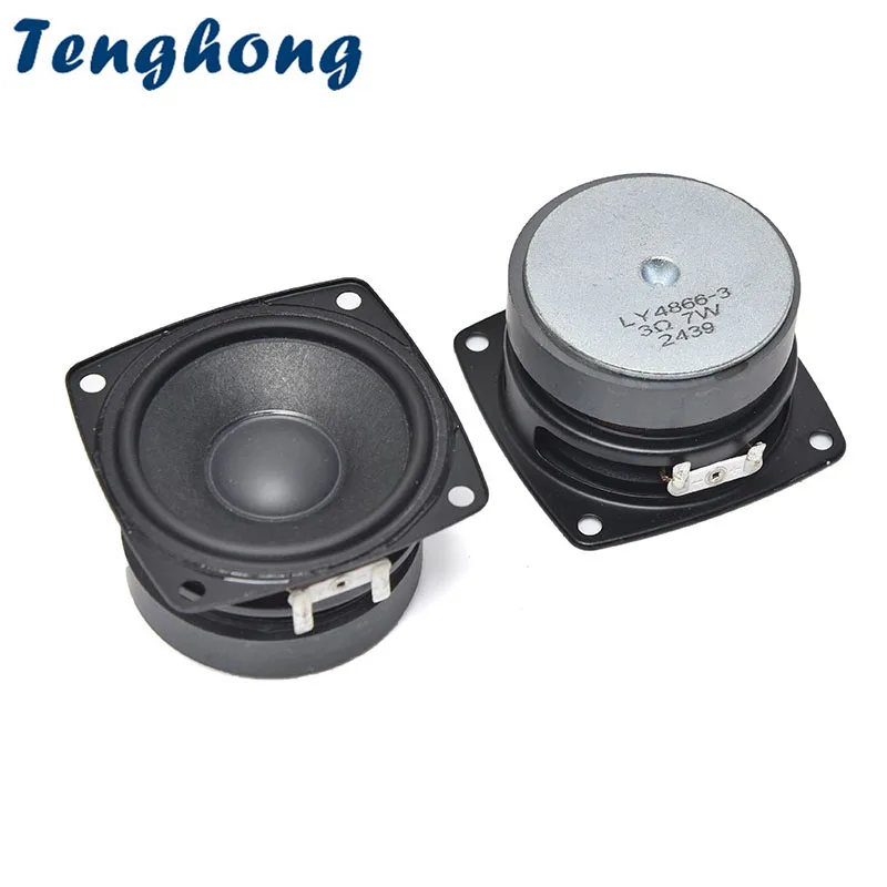 Tenghong 2pcs 57MM Full Range Audio Speakers Unit 3 Ohm 7W 16 Core PU Edge Portable Bluetooth Home Theater Sound Stereo