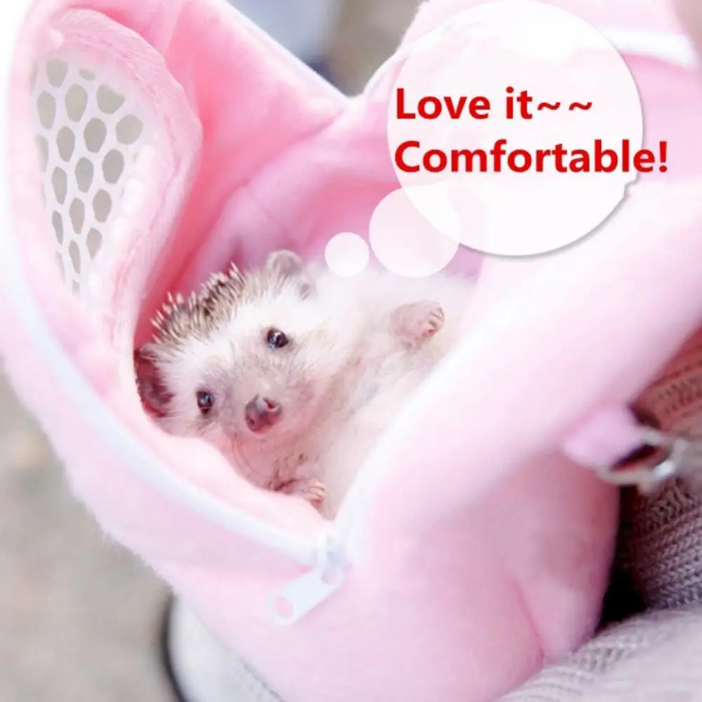 Portable Small Breathable Hamster Pet Carrier Travel Packet Bag Mesh Pouch