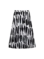 2025 Women Summer MIDI Skirts Fashion Print Side Zipper Female ELegant Street Skirt Clothing - Image 2
