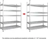 Heavy Duty Adjustable Storage Shelving Unit 5 Shelf High-Grade Aluminum Silver 60 X 24 X 78 Inch Durable 6