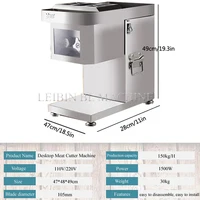 Fully Automatic Electric Meat Cutter, Commercial Small Lamb Mincer, Stainless Steel Beef Shredder 2