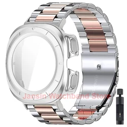 Custodia in Vetro Premium con Cinturino in Metallo - Bracciale in Acciaio Inossidabile