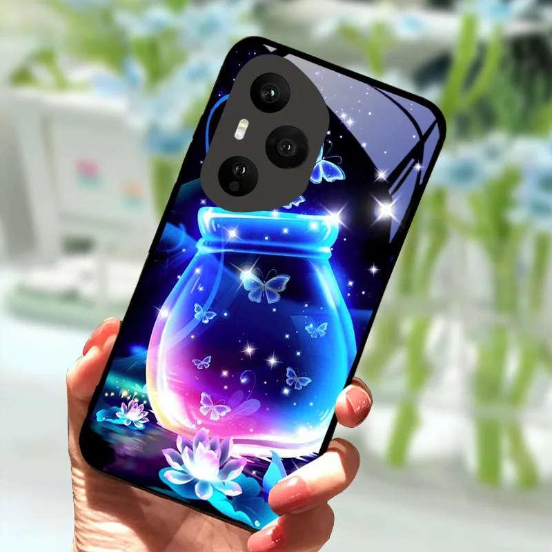 Luxurious Tempered Glass Anti-Fall Shockproof Phone Case - Premium Back Cover