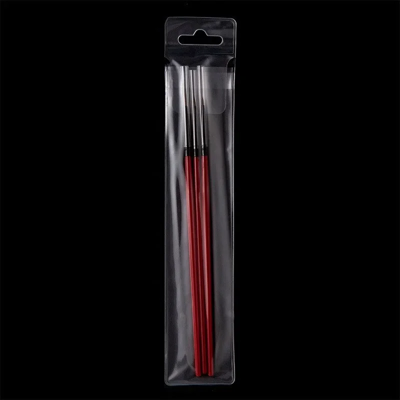 3pcs/set Nail Art Liner Painting Brush Thin Stripe Line Drawing Pen DIY UV Gel Tips French Design Manicure Tool 5/7/11mm 6