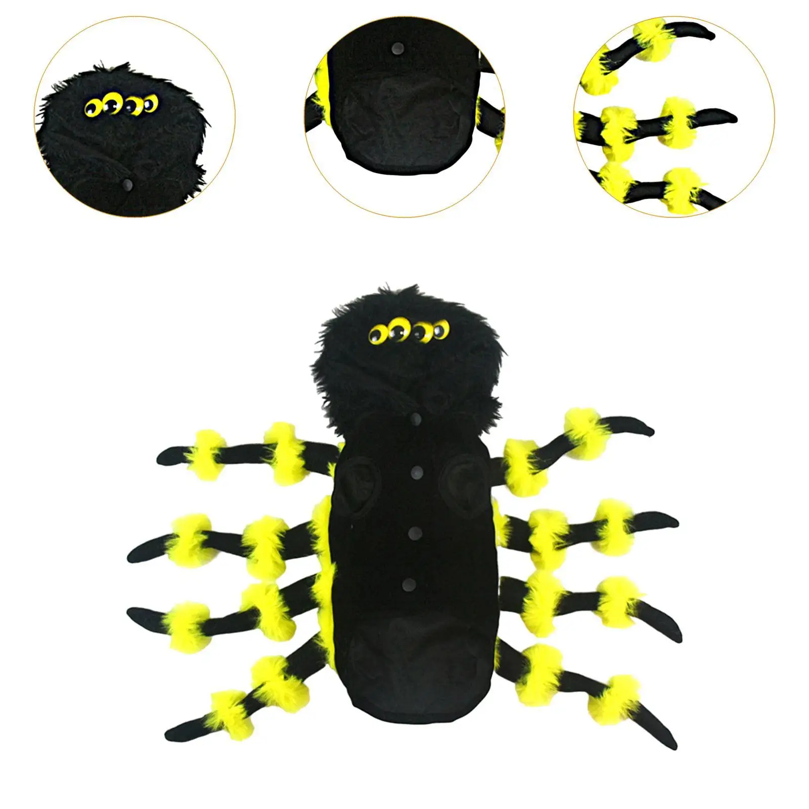 Dog Cat Spider Costume Dress up Decoration Pet Costume Spider Pets Outfit Accessories for Halloween Cosplay Party Festival Dogs
