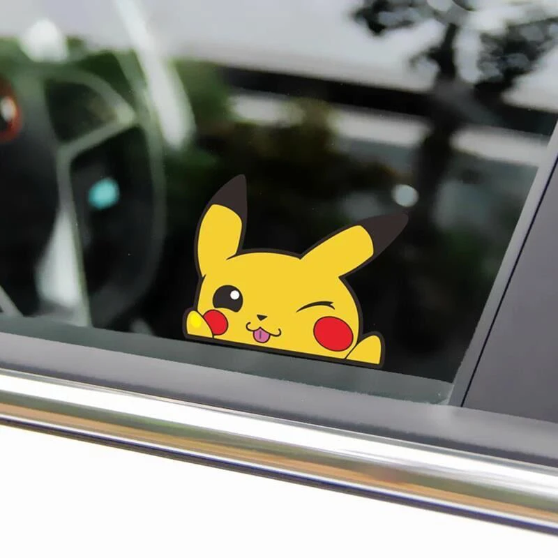 Pokemon carro adesivo dos desenhos animados pikachu squirtle bonito adesivo  para carro veículo elétrico à prova dwaterproof água bolso monstro carro  decalque - AliExpress