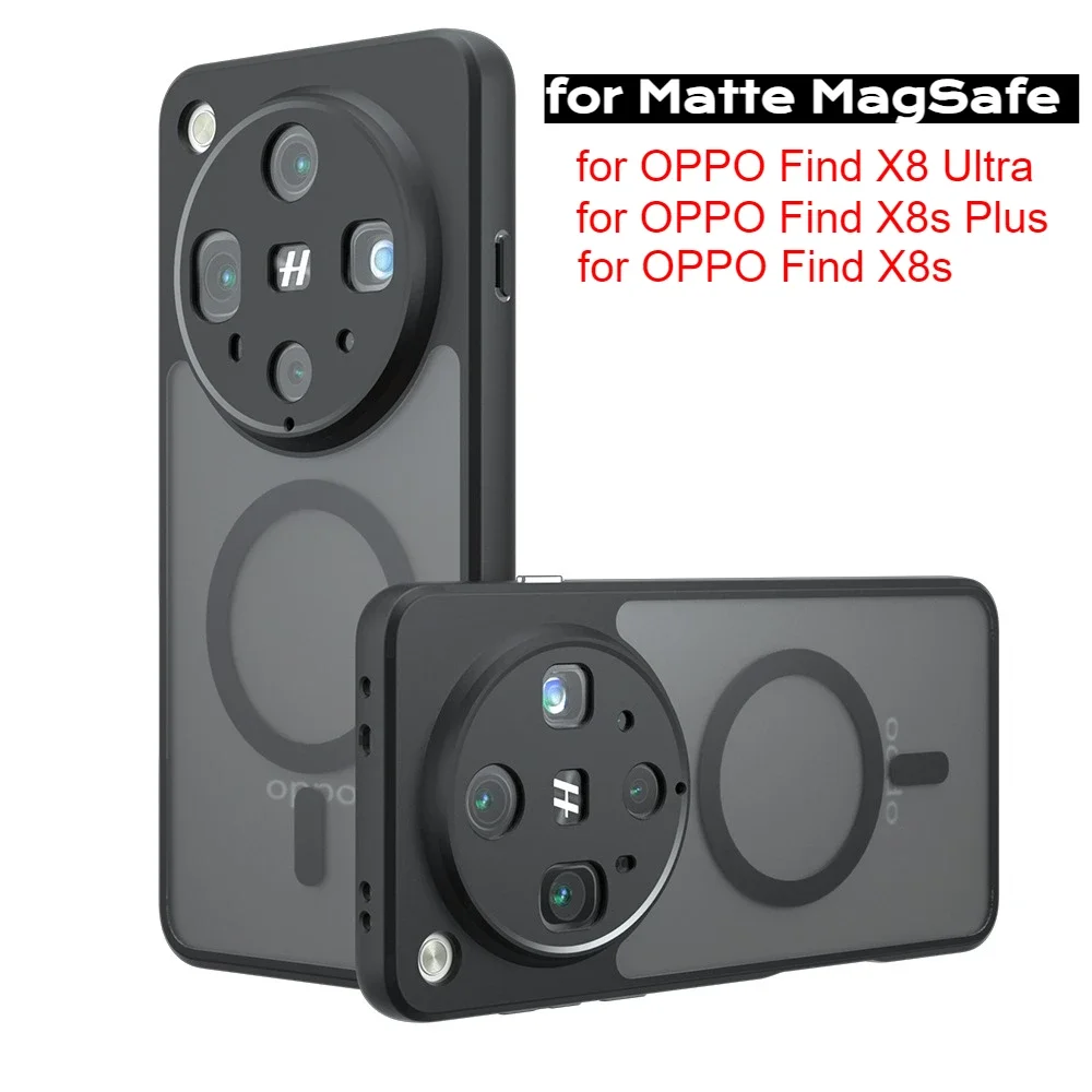 Enhanced Magnetic Case - Matte Shockproof Bumper with Soft Clear Back Cover