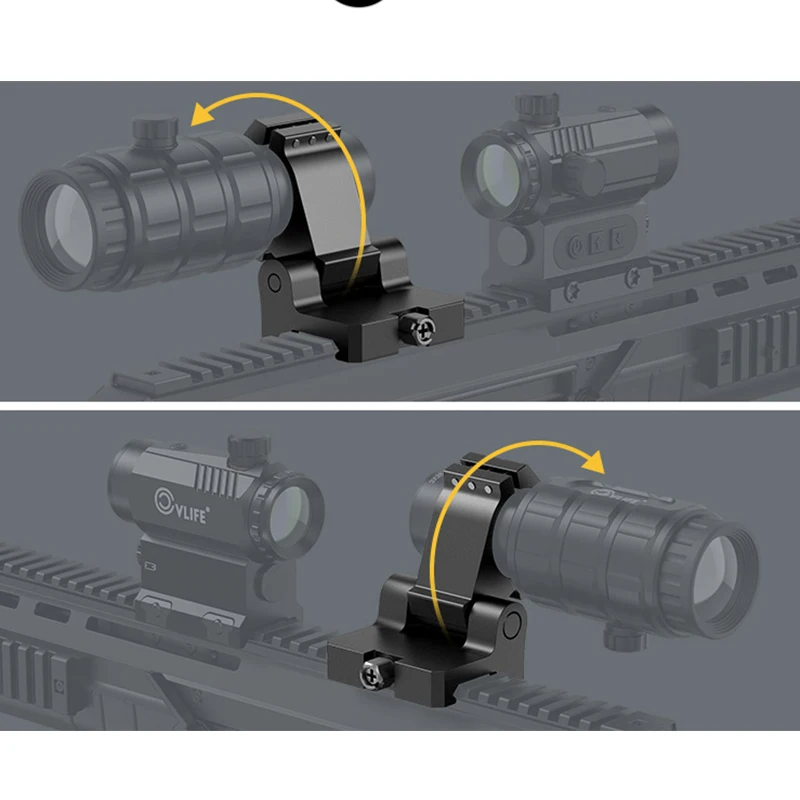 MidTen Riflescope Rifle Hunting Scopes 3X Magnifier Combo 3 MOA Red Dot Holographic Auto Brightness Adjustment Flip-to-Side Sigh