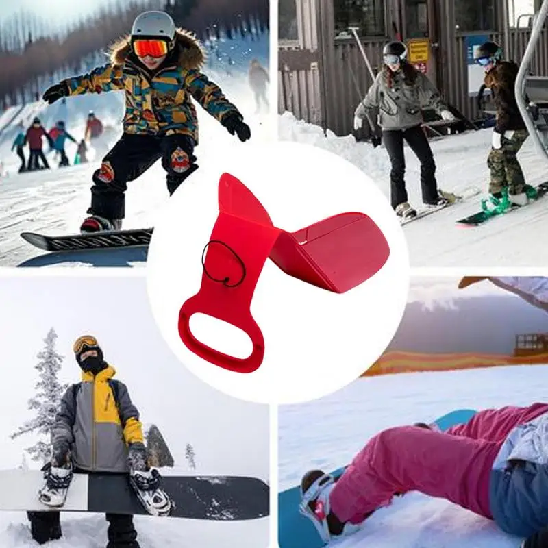 Snow Sled Portable Foldable Snow Sled Board Heavy Duty Sand Sleds Winter Toys Double Sided Slider With Handle For