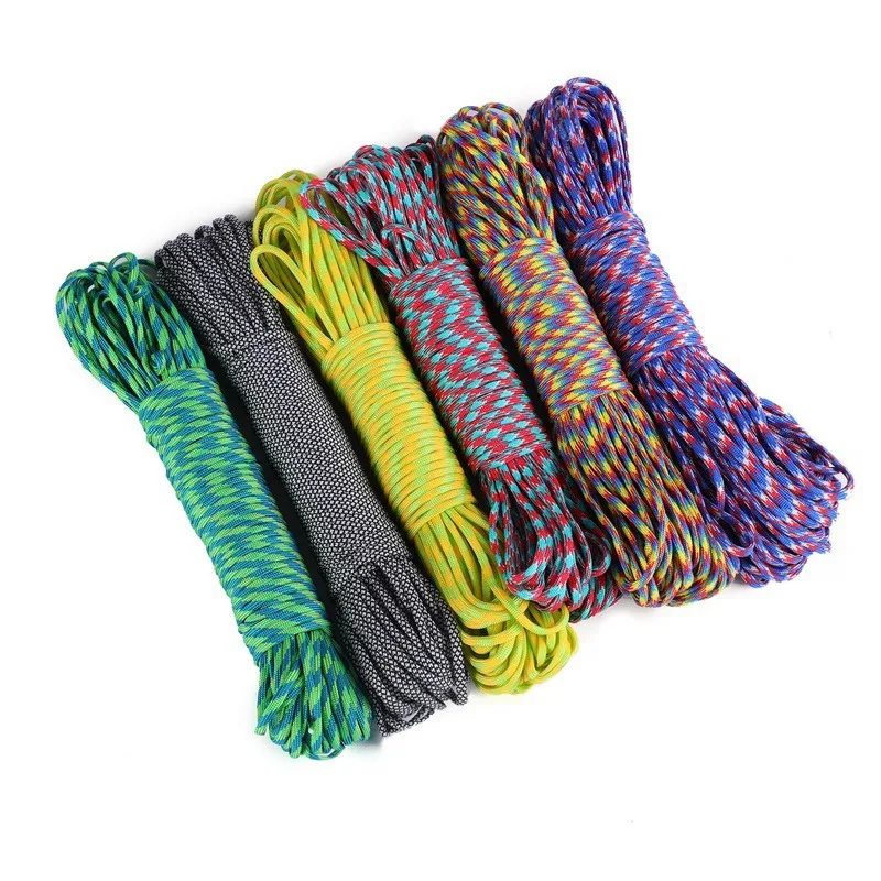 

7 Cores Paracord Cord 3M Dia.4mm For Outdoor Camping Survival Lanyard Parachute Rope Climbing Equipment Hiking Tent Accessories