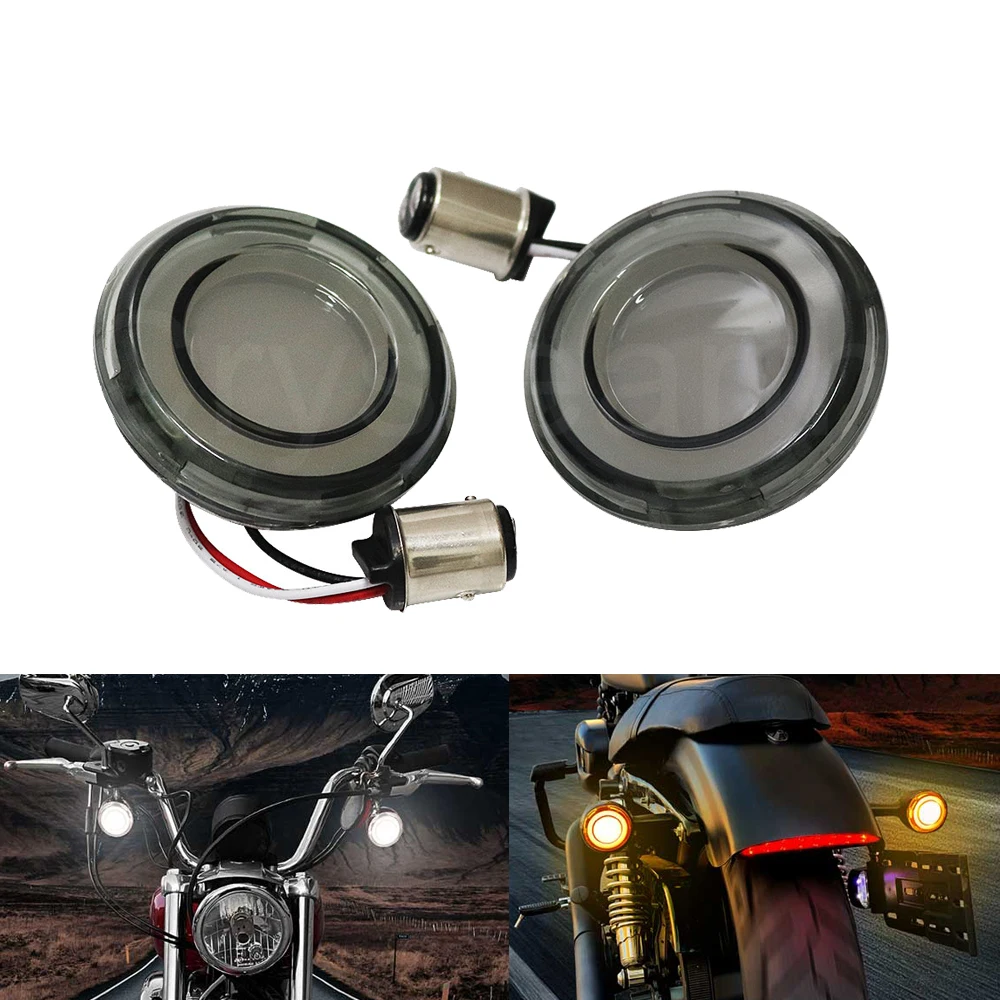 

Motorcycle 1157 Bullet Style LED Front Turn Signal Light For Harley Touring Electra Glide Sportster XL883/1200 X48/72 Dyna