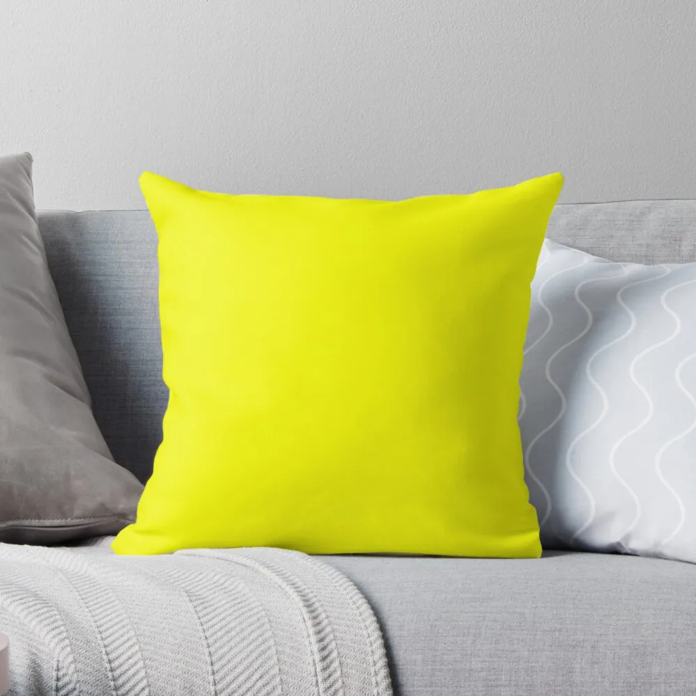 

Neon fluorescent Yellow | Yellow|neon Yellow/Fluro Yellow Throw Pillow Cushions Home Decor Christmas Cushion For Home