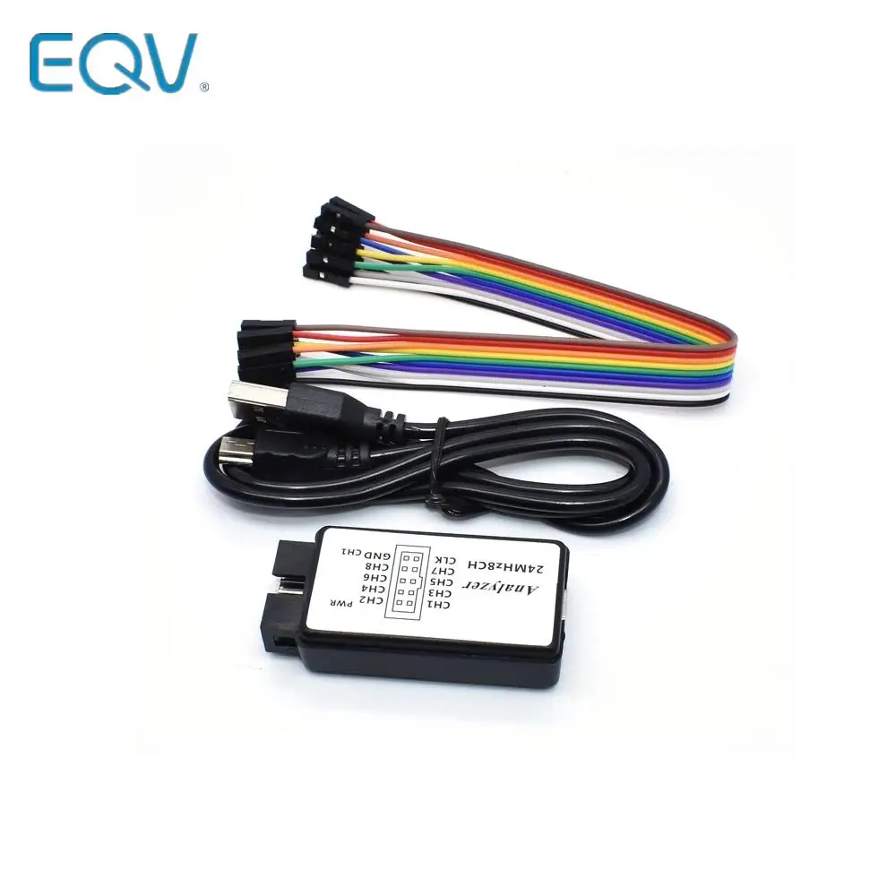 USB Logic Analyzer 24MHz 8 Channel 24M/seconds Logic Analyzer Debugger