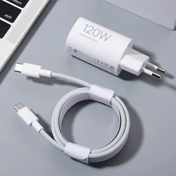 Xiaomi High - Power Ultra GaN Charger 120W Turbo Charge Adapter (EU) - 120W add 1m cable (White)