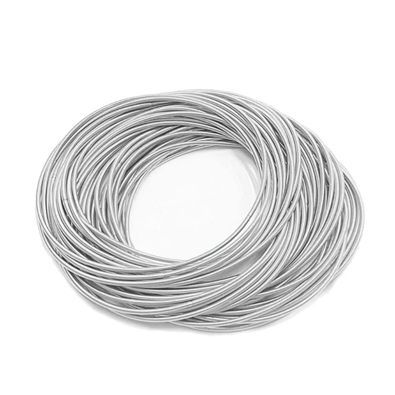 50 Pcs Metal Elastic Bracelet Non-Slip Bracelet Craft Carbon Steel Wire Bracelet