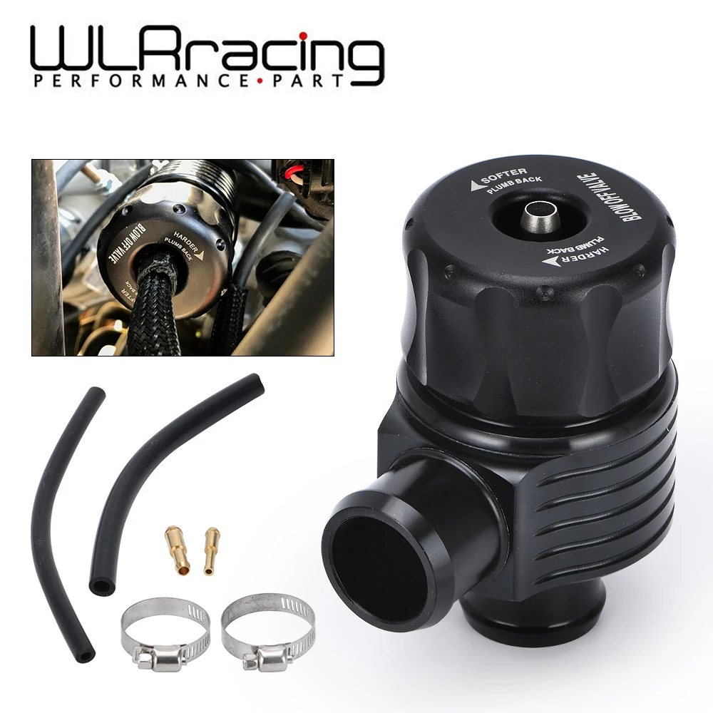 Wlr Racing Universal 1.8T Turbo Deviatore Dump 25Mm Valvola Di Sfiato In Alluminio Per Audi A3 S3 A4 A6 A8 S4 Tt 1.8 20V Turbo Wlr5742Bk